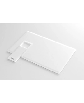 Pendrive karta z wysuwanym USB – biały z nadrukiem
