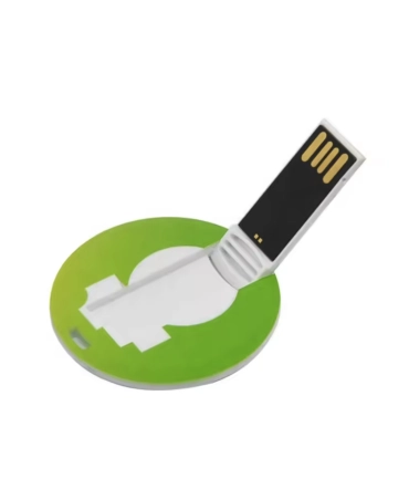 Pendrive karta okrągła 2GB z nadrukiem logo