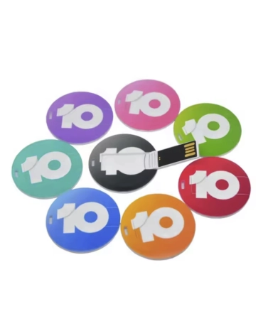 Pendrive okrągła karta 4GB z nadrukiem UV