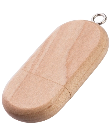 Drewniany pendrive 128GB z grawerem i uchwytem