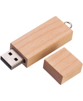 Pendrive drewniany 64GB z grawerem i logo firmy