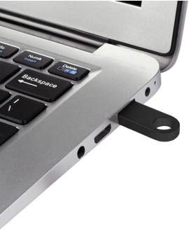 Mini pendrive 16GB USB 2.0 – czarny, metalowy, kompaktowy