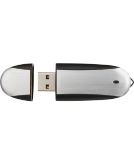Pendrive 128GB czarno-srebrny z logo – elegancki USB