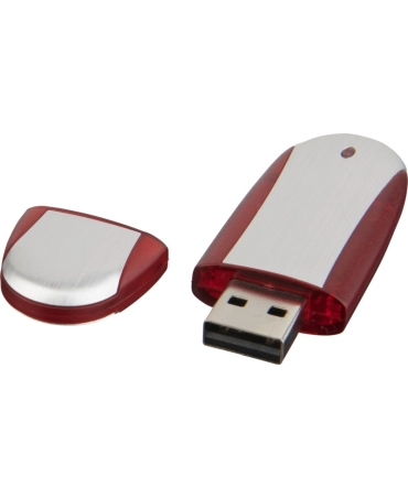 Pendrive 8GB czerwono-srebrny z logo firmy