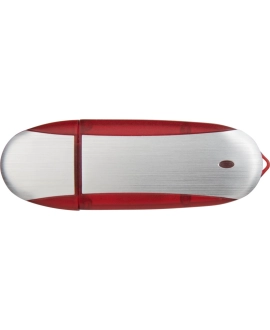 Pendrive 8GB czerwono-srebrny z logo firmy