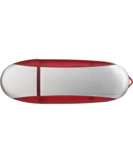 Pendrive 128GB czerwono-srebrny z miejscem na logo