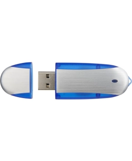 Niebieski pendrive 128GB z logo – solidny i stylowy