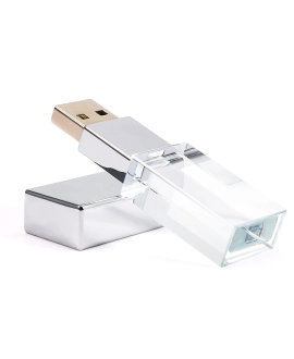 Pendrive szklany 128GB z podświetlanym logo