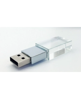 Pendrive szklany 128GB z podświetlanym logo