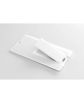Pendrive karta 2GB z nadrukiem – biały, USB 2.0